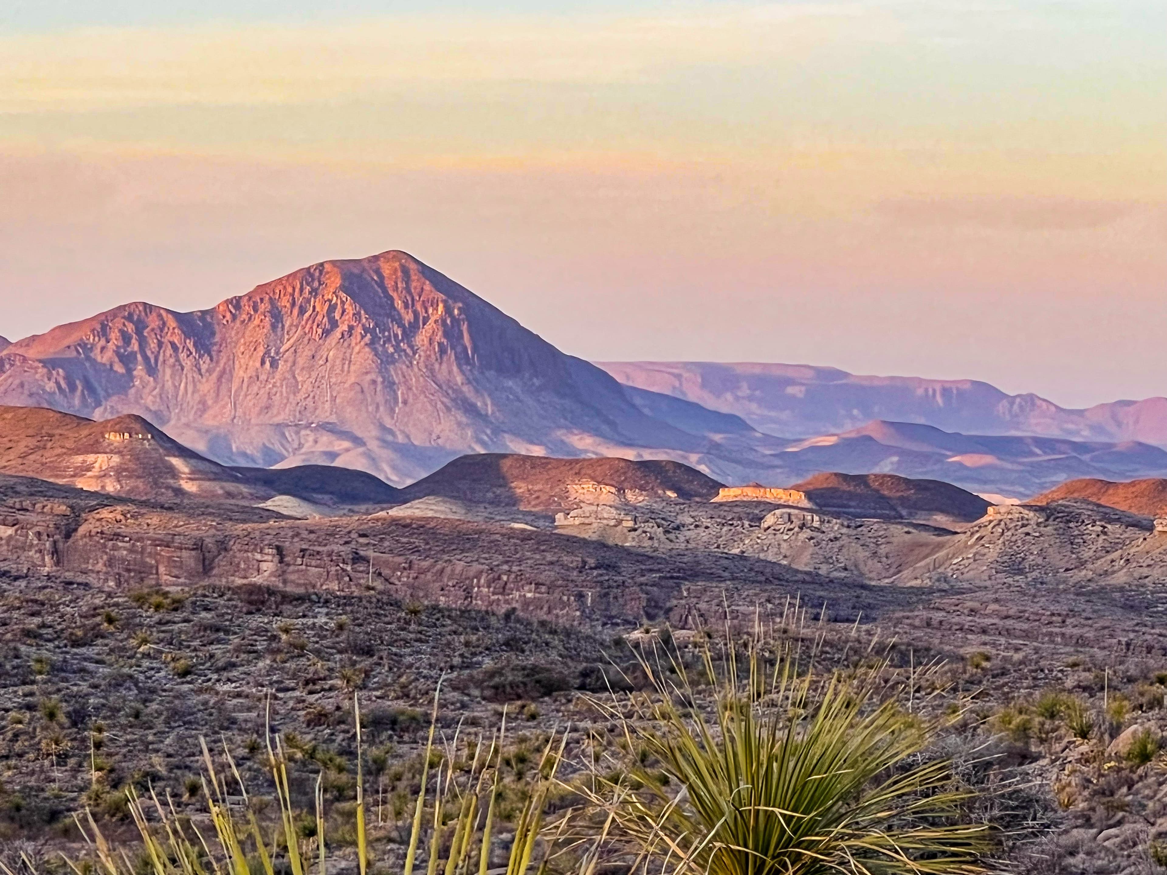 West Texas land at sunset